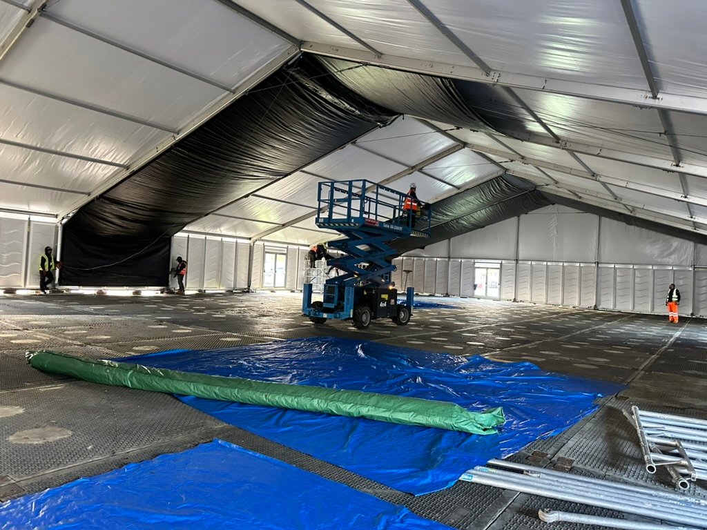 Interior drape installation